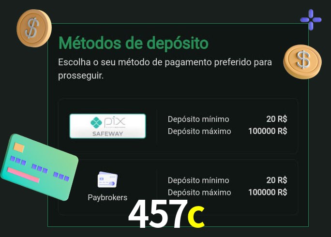 O cassino 457c oferece uma grande variedade de métodos de pagamento